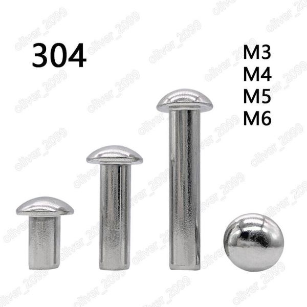 DIN Standard Half Round Head Stainless Steel Solid Semi Tubular Rivet in Custom Sizes
