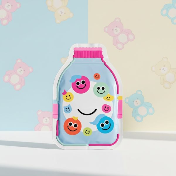 Custom Cute Cartoon Smiley Face Resealable Snack Pouch - Colorful Fun Packaging Bag for Candies & Snacks