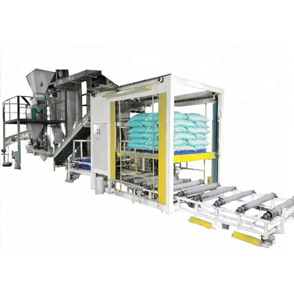 Food Industry 2000mm Stacking Height 600-800 Bags/Hour Automatic Palletizer Machine with PLC Controller