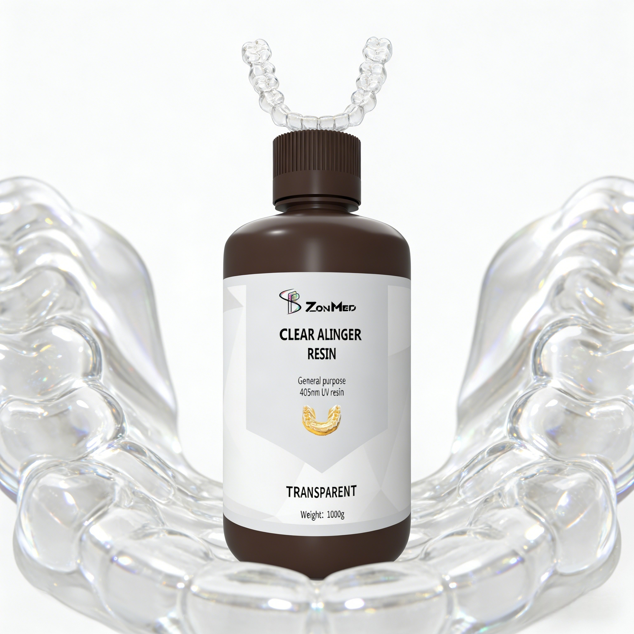 Clear aligner resin non toxic and flexible material engineered for orthodontic clear aligners ensuring patient comfort