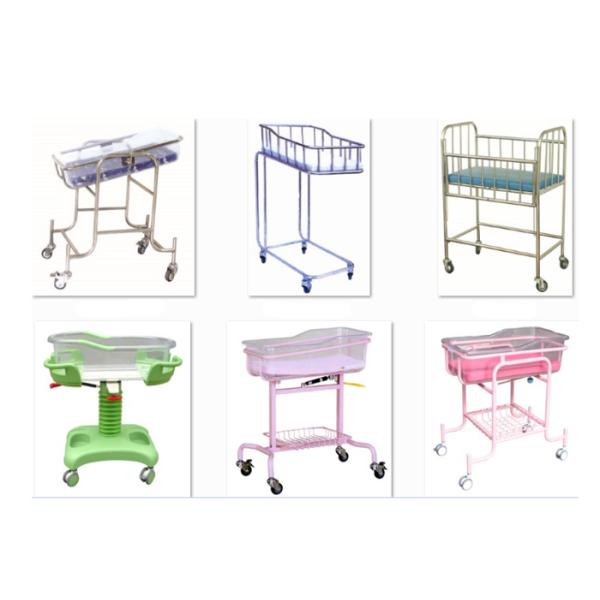 Stainless Steel Children Crib Baby Child Hospital Bed With Four Casters ALS - BB04