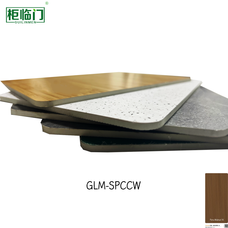 2mm - 8mm Thickness SPC Crystal Wall Panel Impact Scratch Resistance PVDF Coating