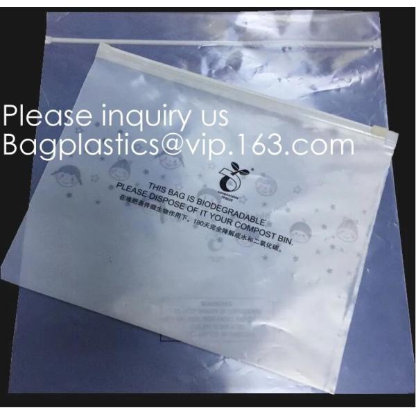 PLA Biodegradable Cornstarch minizip grip Bags, Organic Slider Zipper Bag, Eco Firendly, Compostable Garment Apparel pac