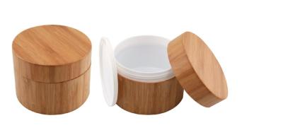 Os recipientes de produto de bambu da beleza da tampa, vazios reciclam recipientes dos cuidados com a pele 50G