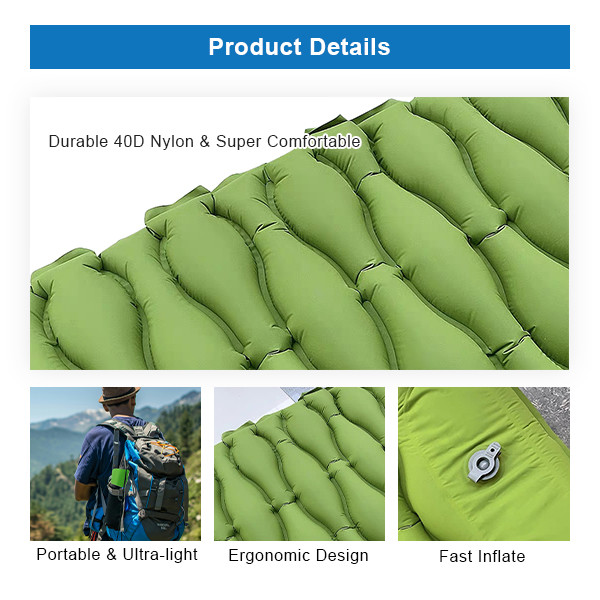 Foot Press Outdoor Camping 2 Season Sleeping Bag Cold Weather Sleeping Pad For Adults Hiking