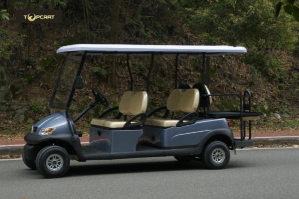 Electric Six Passenger Golf Cart With 48V Battery For Sightseeing CE Approved