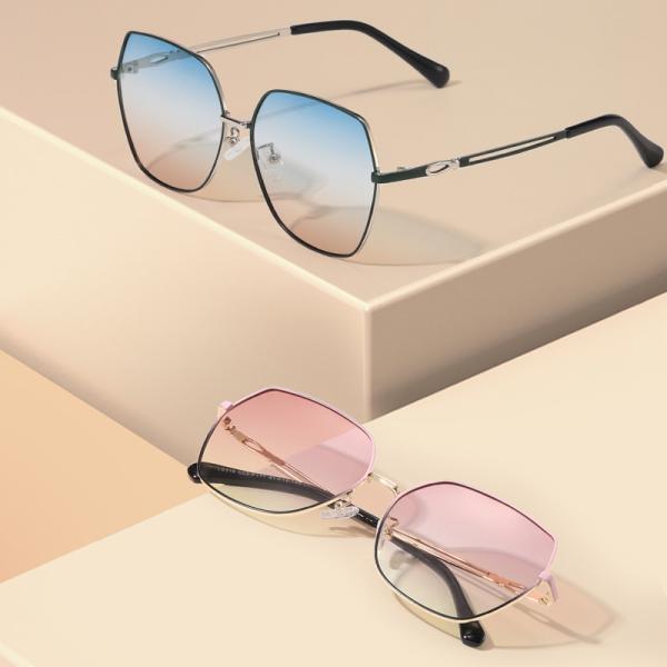 Driving Polygon Frame Sunglasses Scratch Resistant , Anti Glare Sunglasses OEM