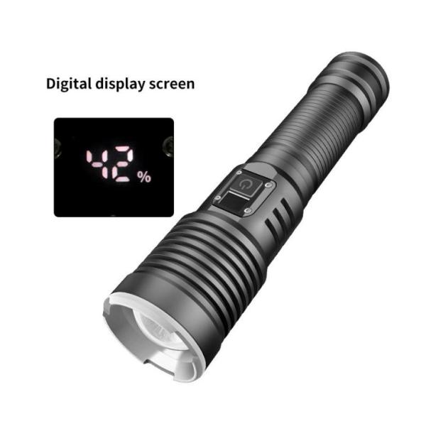 High Lumens LED Flashlight Rechargeable with Zoomable Function for Camping and Outdoor Activities