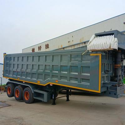 3-Axle JOST 2.0/3.5-Inch Kingpin 12R20 Tires (12R22.5 Can Be Customized)  Dump Semi Trailer