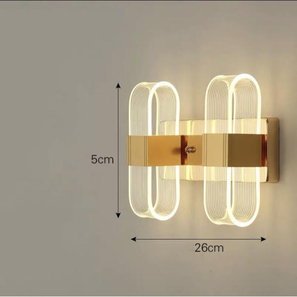 Modern transparent line light guide LED bar light luxury creative living room scandinavian wall lamp(WH-OR-230)