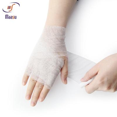 Atadura elástica médica Mesh Style branco do algodão respirável