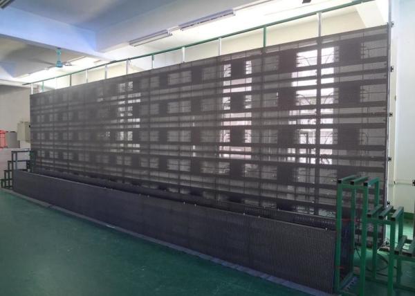 Glass Wall Transparent Led Display Ip65 160 Degree 30000 Dots / Sqm With 3X8mm Pixel