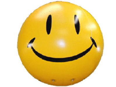business advertising smile helium balloon with printing,inflatable helium balloon
