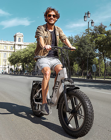 HovBeta F008 48V 20 Foldable Fat Tire E-bike with 7-Speed Rear Hub Motor Lithium Battery Aluminum Frames Fashion Design