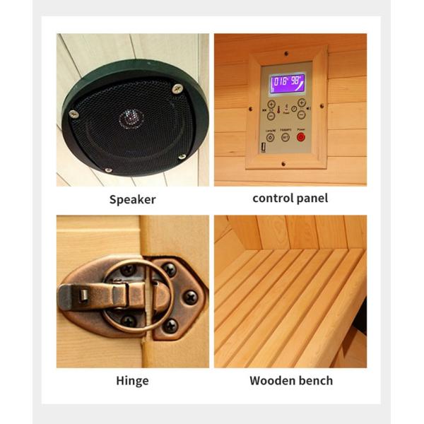 Hemlock Wood One Person Sauna Steam Room Traditional