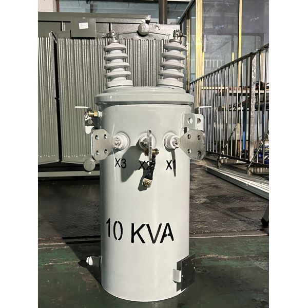 10KVA Single Phase Pole Mounted Distribution Transformer with Copper Windings and Grain-Oriented Steel Core for Compact Footprint