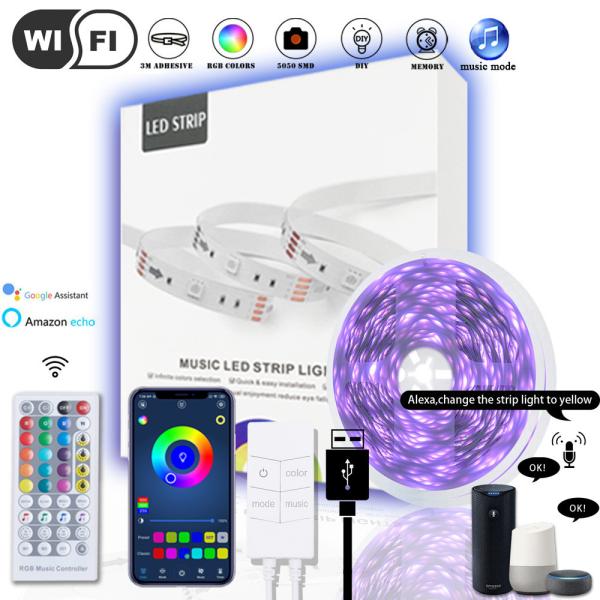 80 Ra 5m 5V IR Control bluetooth SMD 5050 smart LED Strip Lights for Indoor Decoration
