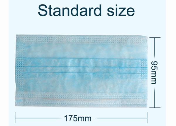 Self Protective Blue White Face Mask For Hospital 3ply Disposable Anti Virus