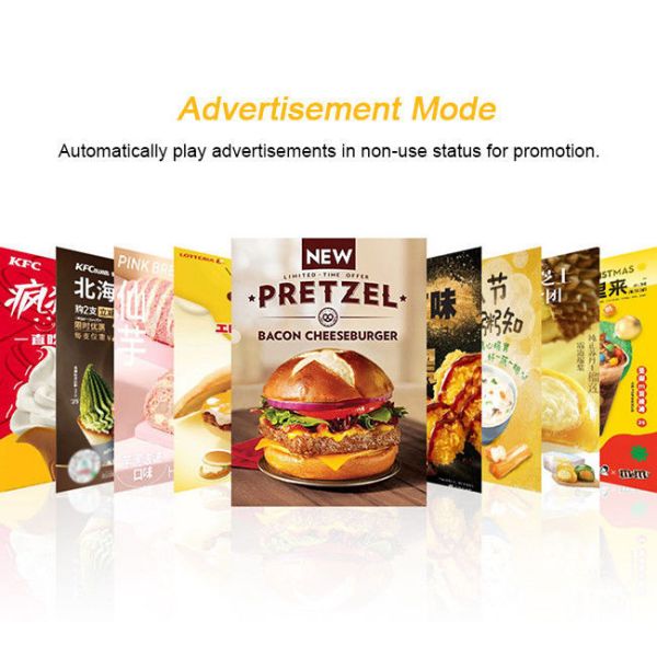 32 Inch 24 Inch Interactive Fast Food Self Service with Gamification Features for Enhanced Customer Engagement