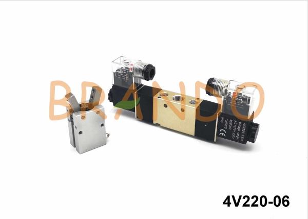 Pneumatic Solenoid Air Control Valve 4V Series For CNC Machinery AC220V DC24V
