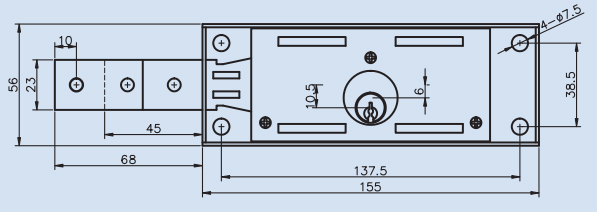 Home Security Rim Door Lock Brass Zamak 60mm 70mm Rim Latch Set