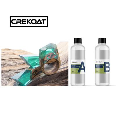 Brilhante Deep Pour Clear Epoxy Rigid 2 Part Clear Resin Anti Yellowing para artesanato