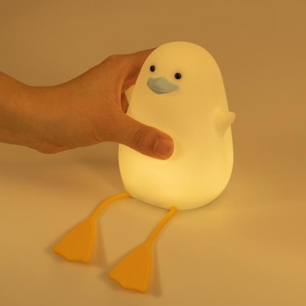 Phone Holder Silicone Led Duck Night Light For Warm Bedside Lamp