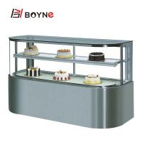 D Type Horizont Al Two Layers Cake Display Freezer Fan Shaped