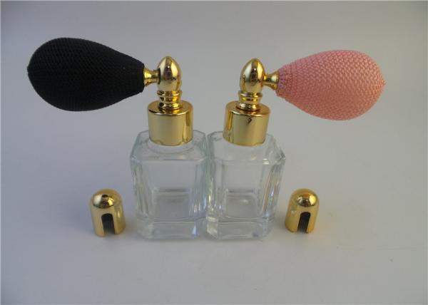 Multi Color Glass Perfume Bottles Leakage Prevention With Powder Spray Atomizer