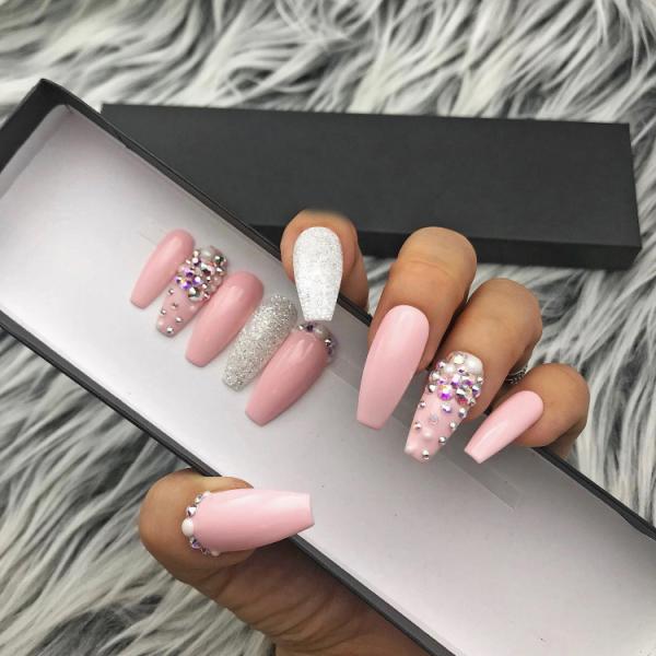 Empty Fancy Fake Press On Nail Packaging , False Nail Foil Gift Boxes Packaging