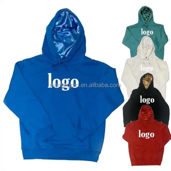 Golf Fleece Lined Hooded Sweatshirt Silk Hoodie Zip Pullover Regular Sleeve Style Satin Lining
