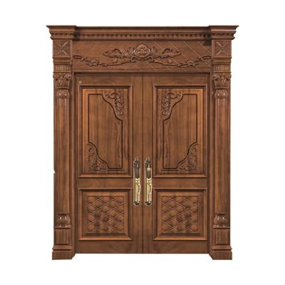 ODM Modern Entry Double Swing Wood Door HDF Interior Solid Wooden Doors