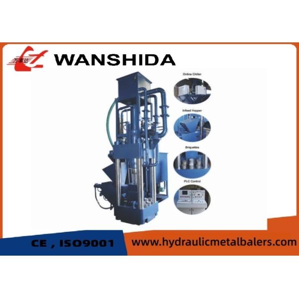1200kg/h Cast Iron Sawdust Briquette Machine With 22kW Hydraulic Drive And PLC Semi-Automatic Control