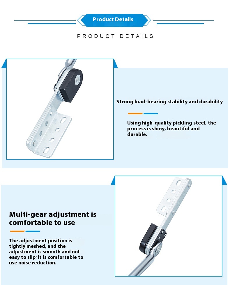 New Hardware Accessories Sofa Headrest Hinge Furniture Connection Angle Adjuster Ratchet Folding Armrest Furniture Hinge