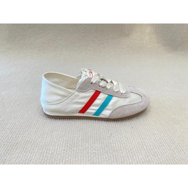 Women fashion sneakers satin shoes lace-up breathable with lace showlace and low cut