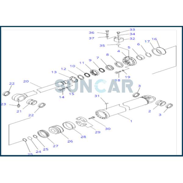 707-99-53180 7079953180 наборов обслуживания управляя цилиндра приспосабливает Dozer WD600-3 колеса
