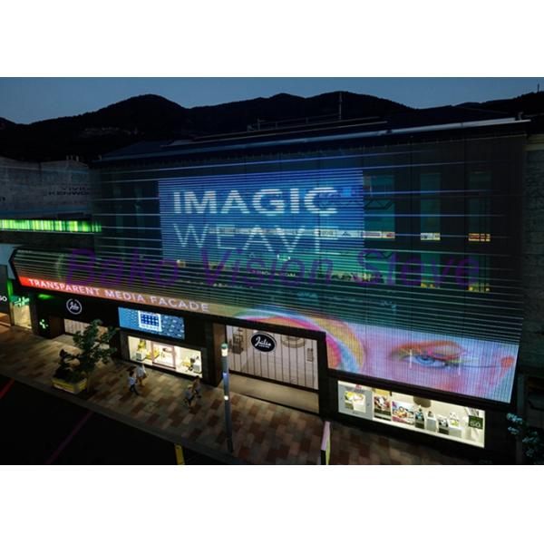 DIP Curtain Mesh Screen LED Display Wind Resistant Building Facade Outdoor Billboard for Advertising