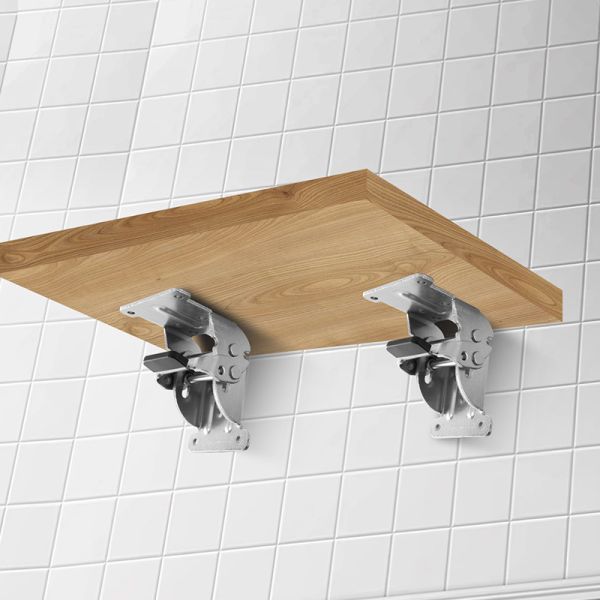 Black 90-Degree Self-Locking Double Brake Hinge for Furniture Coffee Table & Computer Table 180 Folding Lock