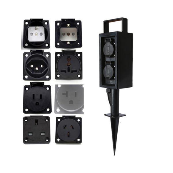 Outdoor Garden In-ground Lawn Plug-in Electrical Power Sockets Outlet Stake 10A AC250V