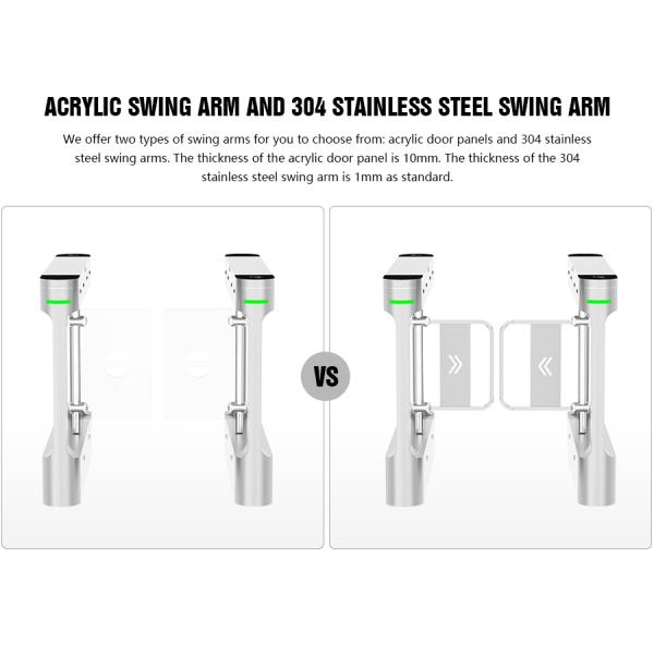 HCW Turnstile Swing Gate Controlled Access Train Station Facial Recognition Security