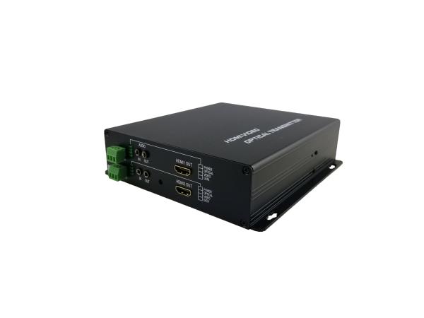 2-Ch 1080P HDMI Fiber Optic Converter Transceiver with External Audio Extender