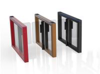 Porte de vitesse en alliage d'aluminium Couleurs des tourniquets Porte de barrière piétonne personnalisée Pour immeuble de bureaux