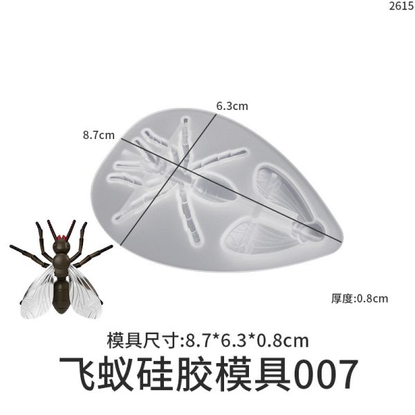 DIY dropper lizard ant spider scorpion centipede cockroach fly ant fly keychain silicone mold