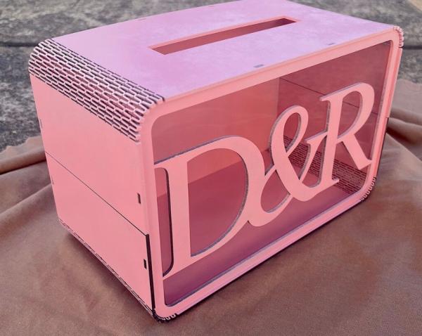 Custom Made Laser Cut Plywood Wishing Well Box Personalised Name & Date Money Envelope Card Boxes Rustic Wedding Memory Keep