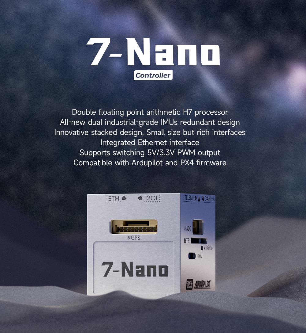 CUAV 7-Nano Controller H7 Processor Dual IMUs Redundant Design Laminated Compact Size For Drone Open Source PX4 Ardupilot
