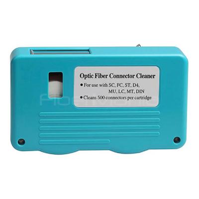 Nettoyeur de cassettes en fibre optique bleue Outils de nettoyage de connecteurs en fibre pour LC/SC/ST/FC/MU/MPO/MTRJ