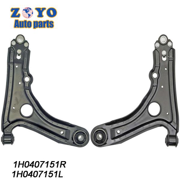 Vw Golf 1H0407151 Braço de comando de suspensão com revestimento E preto e padrão OEM