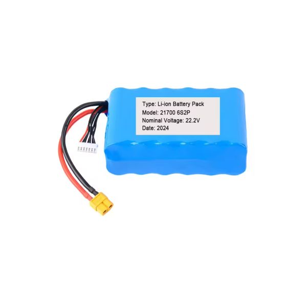 Long Endurance FPV Drone Battery 6S 22.2V 21700 Li Ion Battery Pack 15000‑30000mAh