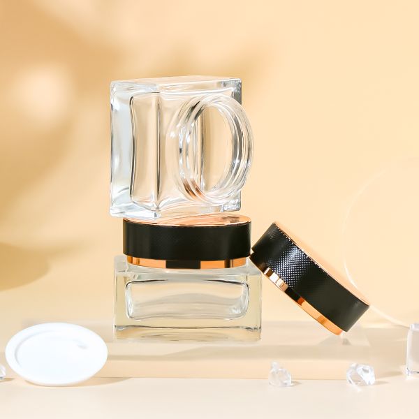 High-Clarity Glass Cream Jar with Leak-Proof Structure and Customizable Capacity for Premium Skincare Packaging