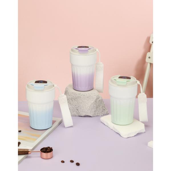 Insulated Coffee Cup With Leakproof Lid Reusable Coffee Cups Travel Cup 13 OZ Coffee Travel Mug,Double Walled Coffee Mug,Stainless Steel Coffee Mug For Hot Cold Drinks